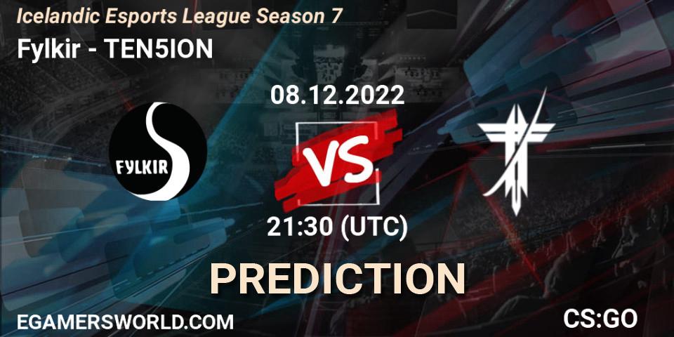 Pronóstico Fylkir - TEN5ION. 08.12.22, CS2 (CS:GO), Icelandic Esports League Season 7