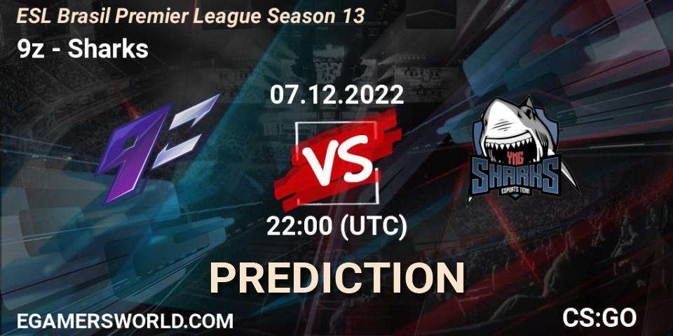 Pronóstico 9z - Sharks. 07.12.22, CS2 (CS:GO), ESL Brasil Premier League Season 13