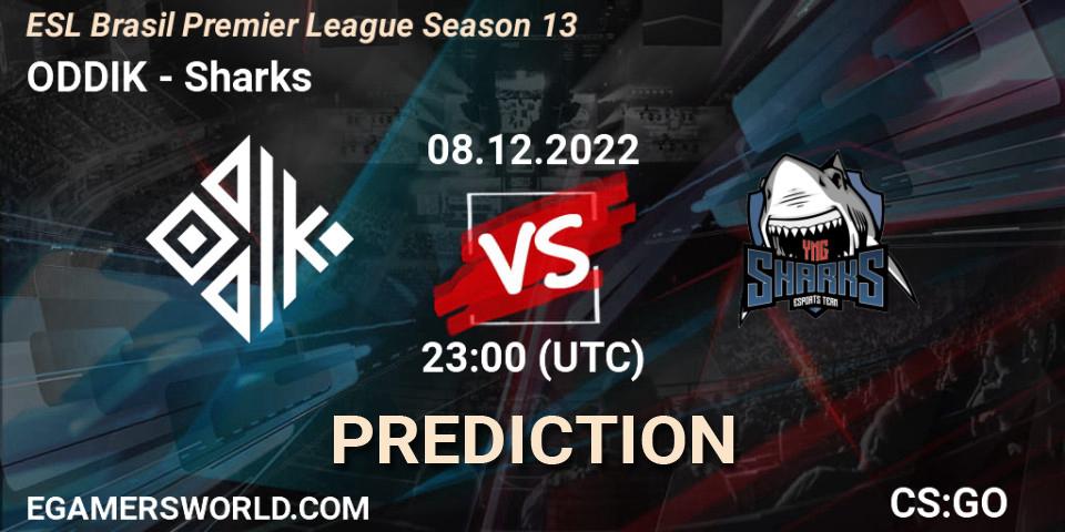 Pronóstico ODDIK - Sharks. 08.12.22, CS2 (CS:GO), ESL Brasil Premier League Season 13