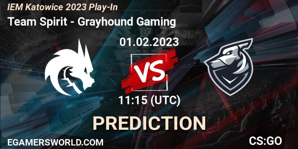 Pronóstico Team Spirit - Grayhound Gaming. 01.02.23, CS2 (CS:GO), IEM Katowice 2023 Play-In