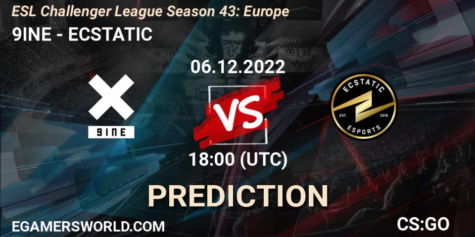 Pronóstico 9INE - ECSTATIC. 06.12.22, CS2 (CS:GO), ESL Challenger League Season 43: Europe