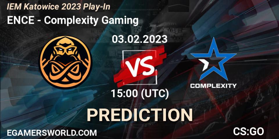 Pronóstico ENCE - Complexity Gaming. 03.02.23, CS2 (CS:GO), IEM Katowice 2023 Play-In