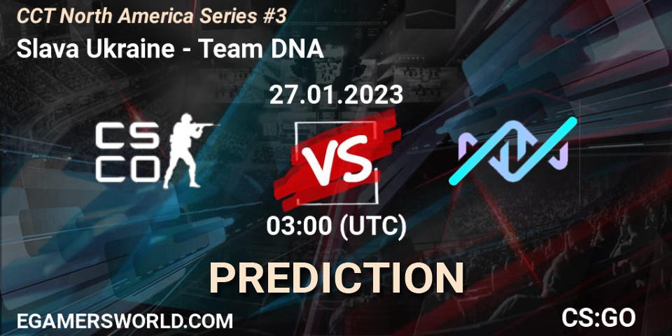 Pronóstico Slava Ukraine - Team DNA. 28.01.23, CS2 (CS:GO), CCT North America Series #3