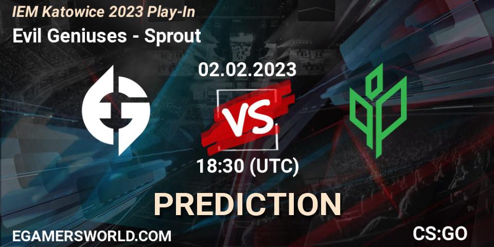Pronóstico Evil Geniuses - Sprout. 02.02.23, CS2 (CS:GO), IEM Katowice 2023 Play-In