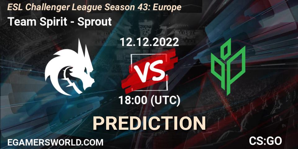Pronóstico Team Spirit - Sprout. 12.12.22, CS2 (CS:GO), ESL Challenger League Season 43: Europe