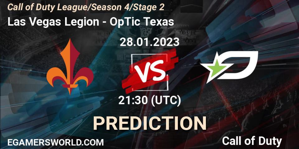 Pronóstico Las Vegas Legion - OpTic Texas. 28.01.23, Call of Duty, Call of Duty League 2023: Stage 2 Major Qualifiers