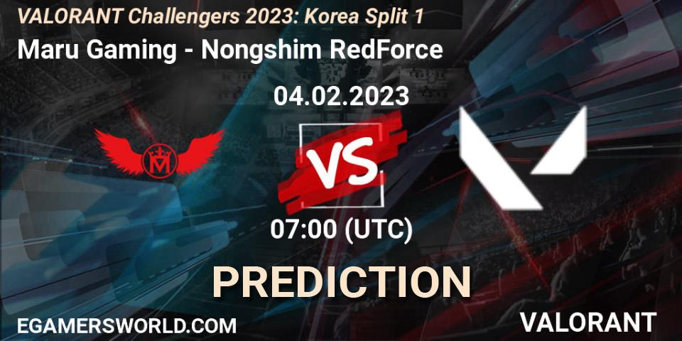 Pronóstico Maru Gaming - Nongshim RedForce. 04.02.23, VALORANT, VALORANT Challengers 2023: Korea Split 1