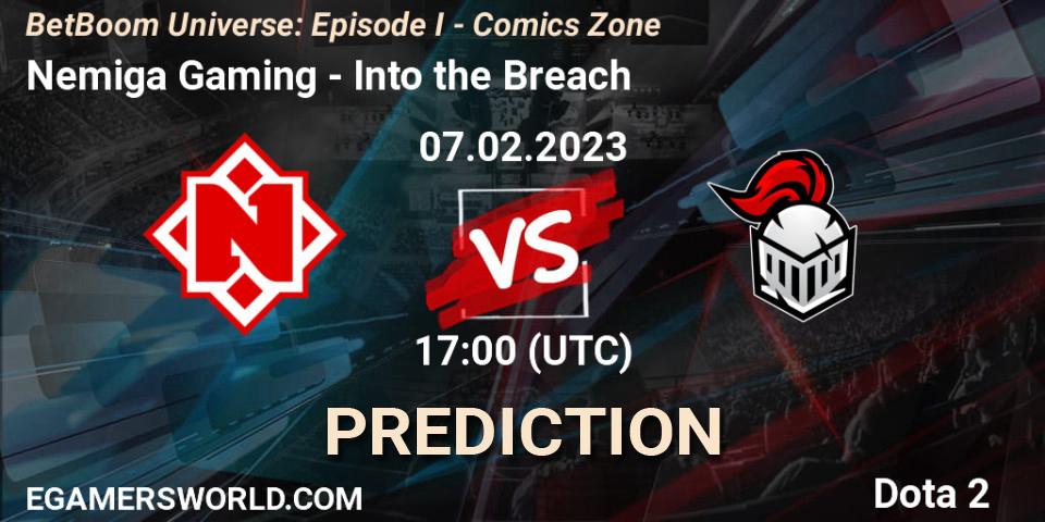 Pronóstico Nemiga Gaming - Into the Breach. 07.02.23, Dota 2, BetBoom Universe: Episode I - Comics Zone