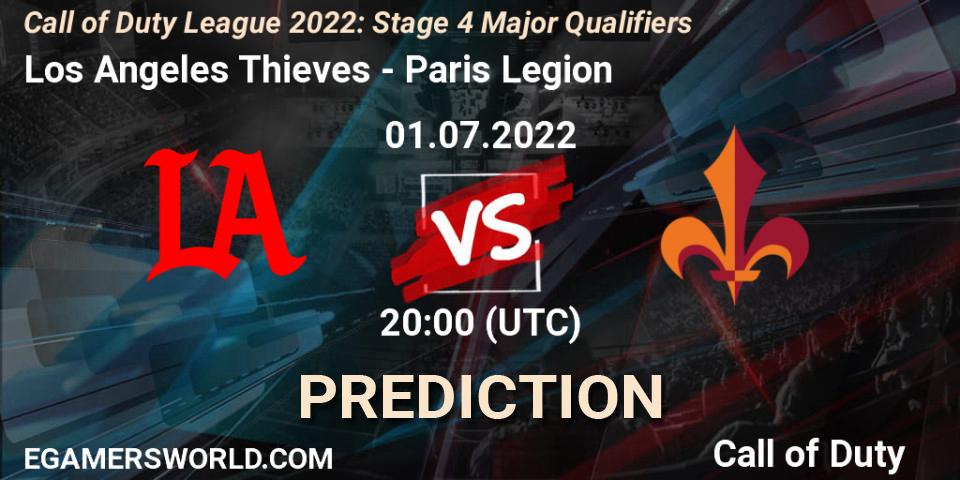 Pronóstico Los Angeles Thieves - Paris Legion. 03.07.22, Call of Duty, Call of Duty League 2022: Stage 4