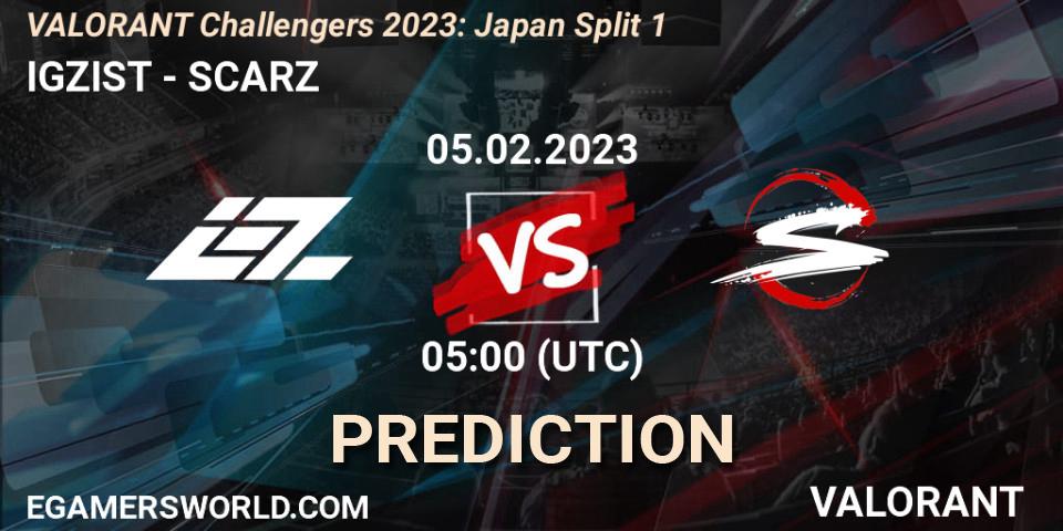 Pronóstico IGZIST - SCARZ. 05.02.23, VALORANT, VALORANT Challengers 2023: Japan Split 1