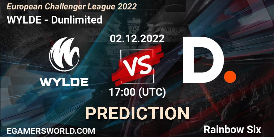 Pronóstico WYLDE - Dunlimited. 02.12.22, Rainbow Six, European Challenger League 2022