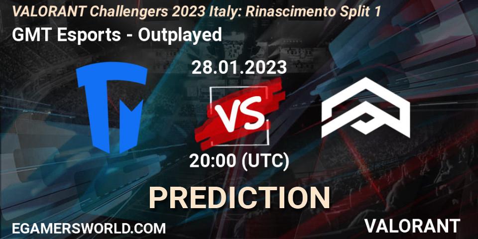 Pronóstico GMT Esports - Outplayed. 28.01.23, VALORANT, VALORANT Challengers 2023 Italy: Rinascimento Split 1