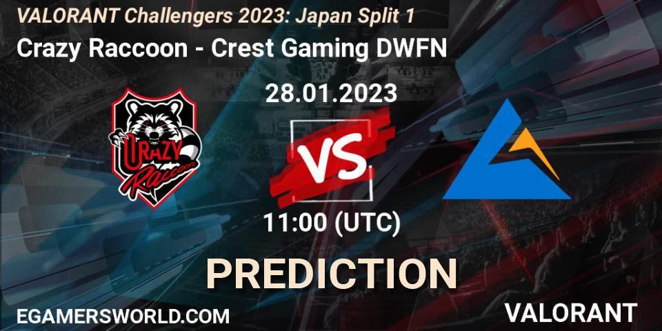 Pronóstico Crazy Raccoon - Crest Gaming DWFN. 28.01.23, VALORANT, VALORANT Challengers 2023: Japan Split 1