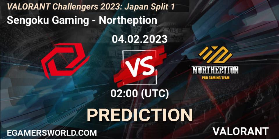 Pronóstico Sengoku Gaming - Northeption. 04.02.23, VALORANT, VALORANT Challengers 2023: Japan Split 1