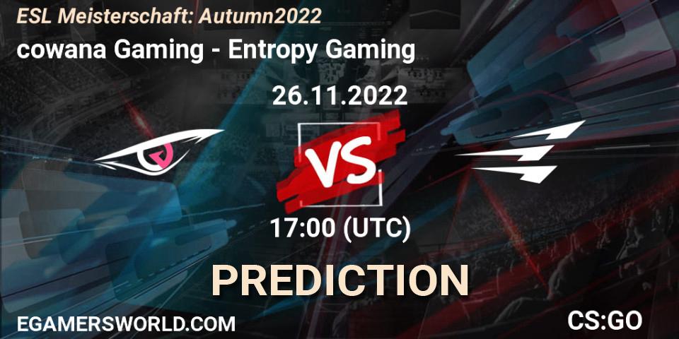 Pronóstico cowana Gaming - Entropy Gaming. 26.11.22, CS2 (CS:GO), ESL Meisterschaft: Autumn 2022