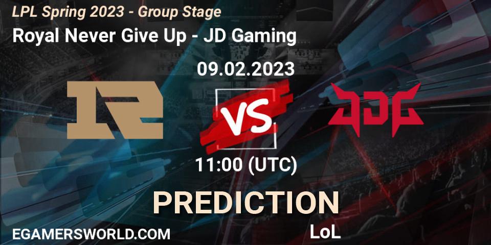 Pronóstico Royal Never Give Up - JD Gaming. 09.02.23, LoL, LPL Spring 2023 - Group Stage
