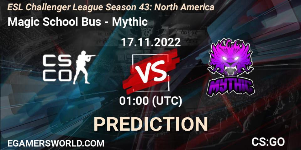 Pronóstico Magic School Bus - Mythic. 06.12.22, CS2 (CS:GO), ESL Challenger League Season 43: North America