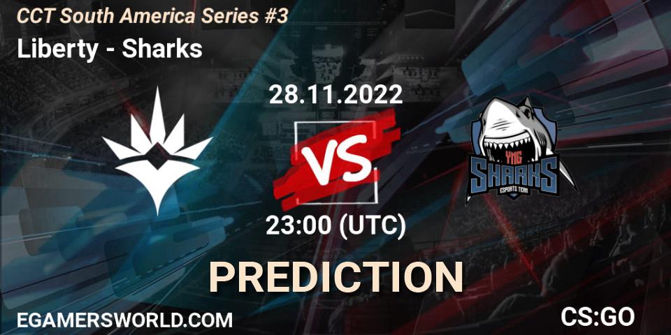 Pronóstico Liberty - Sharks. 29.11.22, CS2 (CS:GO), CCT South America Series #3