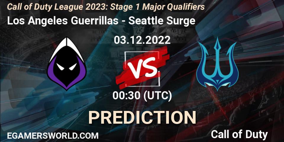 Pronóstico Los Angeles Guerrillas - Seattle Surge. 03.12.22, Call of Duty, Call of Duty League 2023: Stage 1 Major Qualifiers