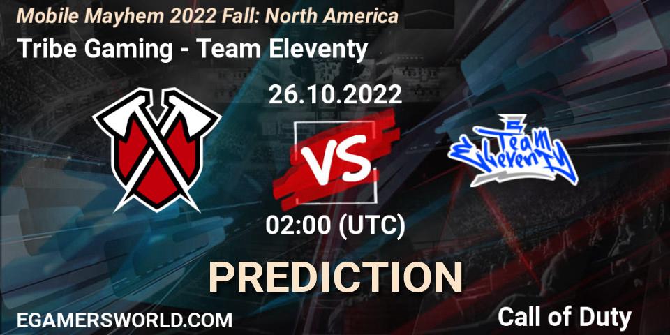 Pronóstico Tribe Gaming - Team Eleventy. 26.10.22, Call of Duty, Mobile Mayhem 2022 Fall: North America