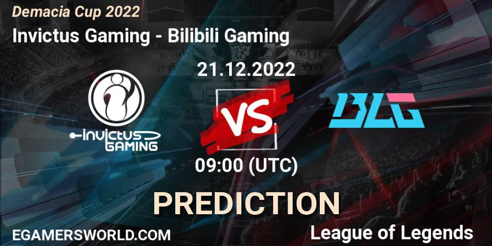 Pronóstico Invictus Gaming - Bilibili Gaming. 21.12.22, LoL, Demacia Cup 2022