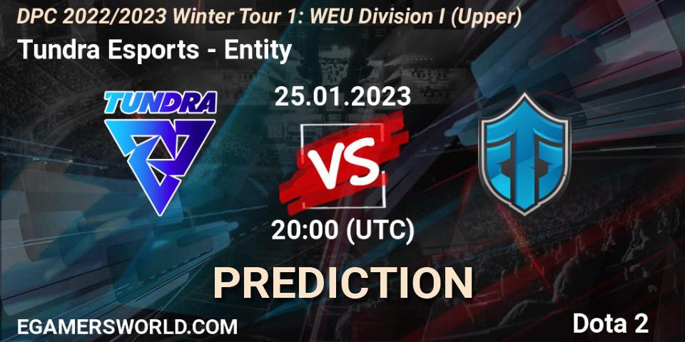 Pronóstico Tundra Esports - Entity. 25.01.23, Dota 2, DPC 2022/2023 Winter Tour 1: WEU Division I (Upper)