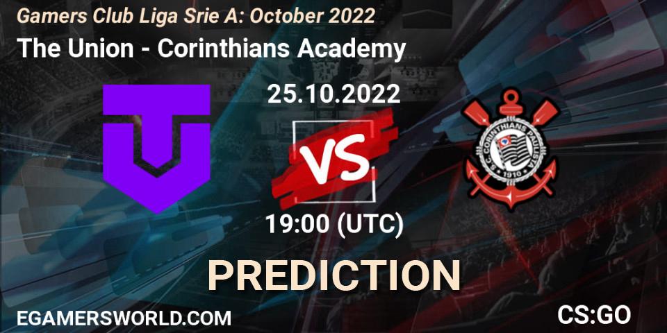 Pronóstico The Union - Corinthians Academy. 25.10.22, CS2 (CS:GO), Gamers Club Liga Série A: October 2022