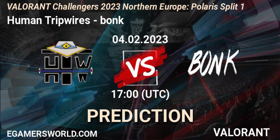 Pronóstico Human Tripwires - bonk. 04.02.23, VALORANT, VALORANT Challengers 2023 Northern Europe: Polaris Split 1