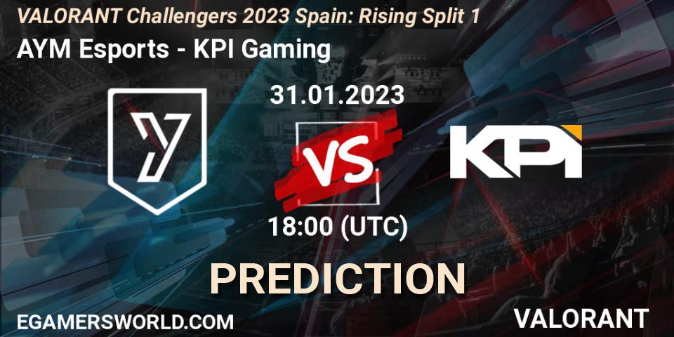 Pronóstico AYM Esports - KPI Gaming. 31.01.23, VALORANT, VALORANT Challengers 2023 Spain: Rising Split 1