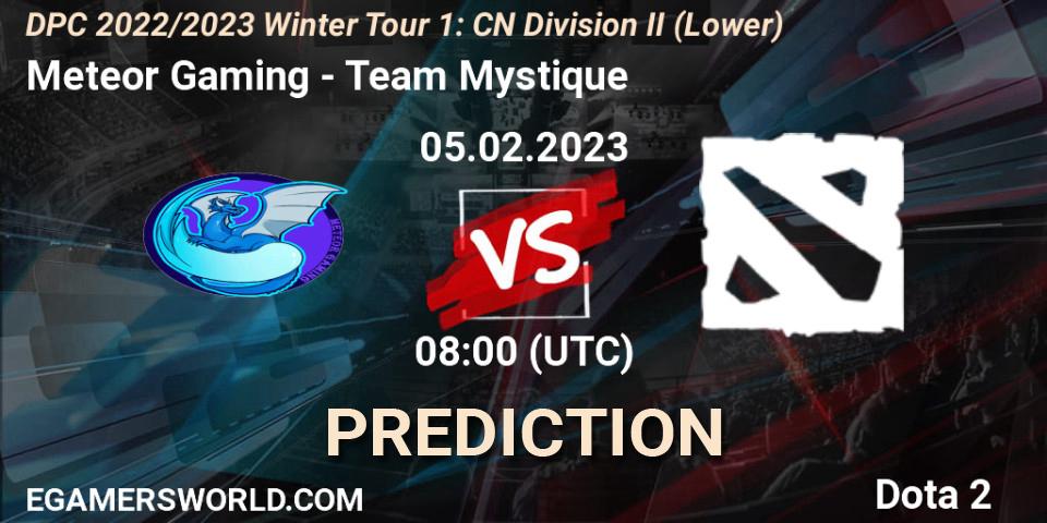 Pronóstico Meteor Gaming - Team Mystique. 05.02.23, Dota 2, DPC 2022/2023 Winter Tour 1: CN Division II (Lower)