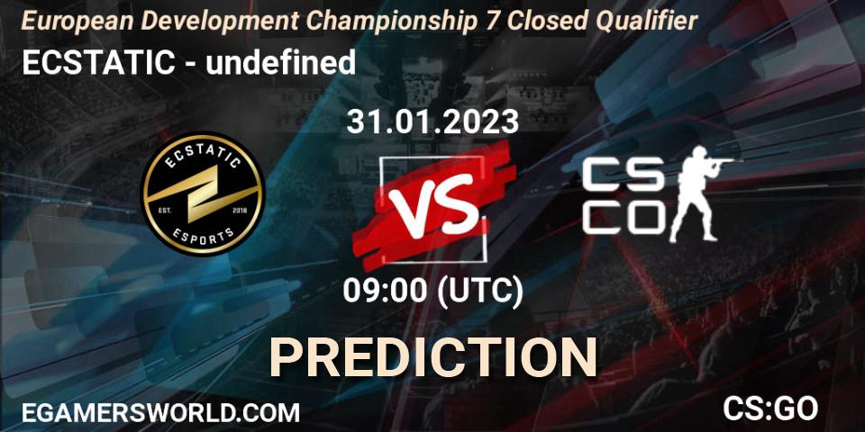 Pronóstico ECSTATIC - undefined. 31.01.23, CS2 (CS:GO), European Development Championship 7 Closed Qualifier