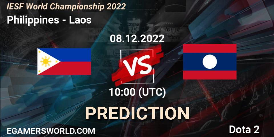 Pronóstico Philippines - Laos. 08.12.22, Dota 2, IESF World Championship 2022 