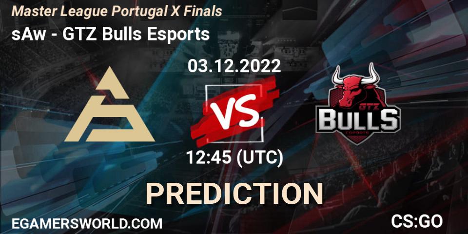 Pronóstico sAw - GTZ Bulls Esports. 03.12.22, CS2 (CS:GO), Master League Portugal Season 10