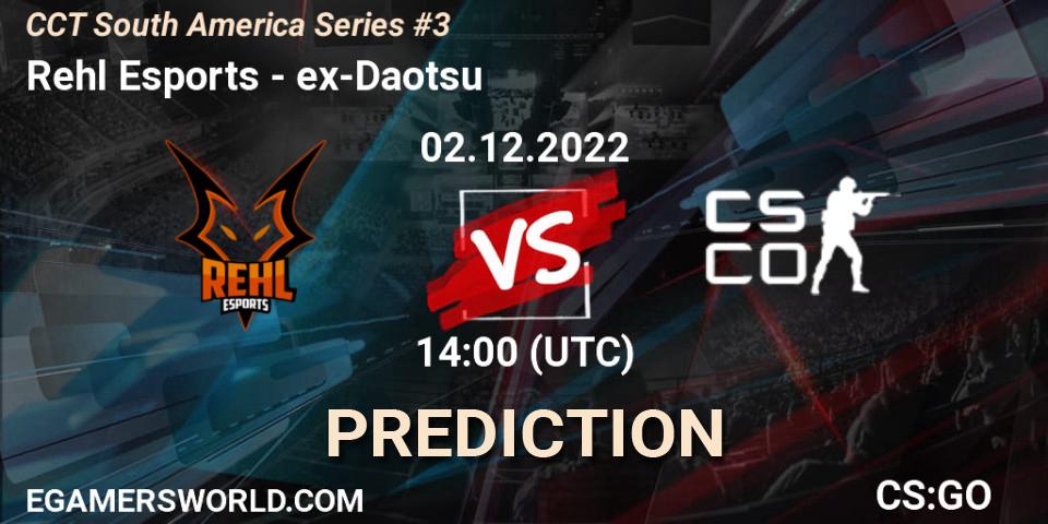 Pronóstico Rehl Esports - ex-Daotsu. 02.12.22, CS2 (CS:GO), CCT South America Series #3