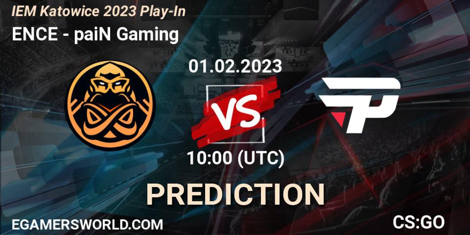 Pronóstico ENCE - paiN Gaming. 01.02.23, CS2 (CS:GO), IEM Katowice 2023 Play-In