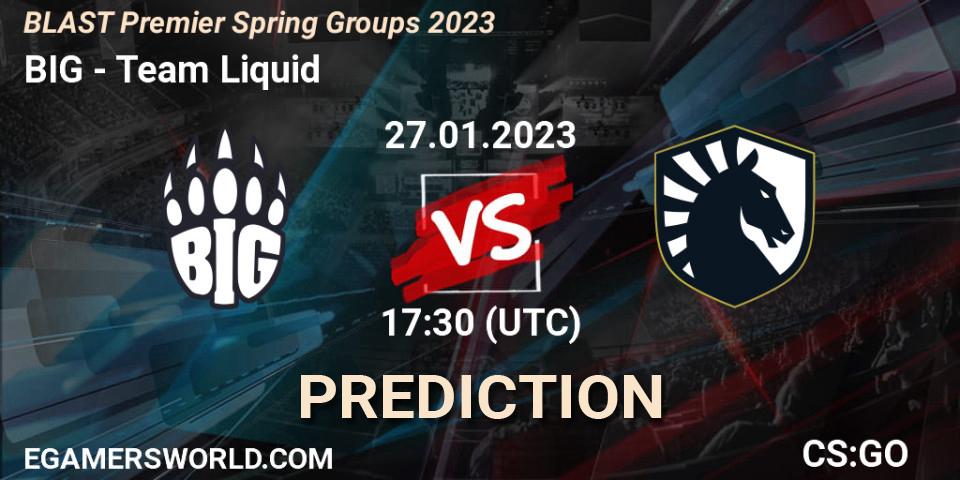 Pronóstico BIG - Team Liquid. 27.01.23, CS2 (CS:GO), BLAST Premier Spring Groups 2023