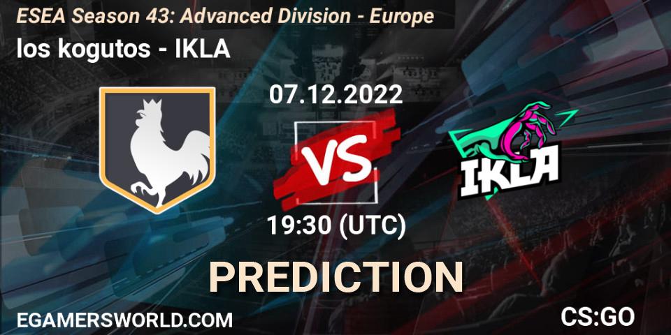 Pronóstico los kogutos - IKLA. 08.12.22, CS2 (CS:GO), ESEA Season 43: Advanced Division - Europe