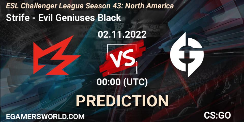 Pronóstico Strife - Evil Geniuses Black. 06.12.22, CS2 (CS:GO), ESL Challenger League Season 43: North America