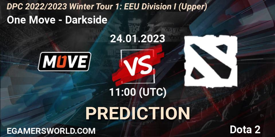 Pronóstico One Move - Darkside. 24.01.23, Dota 2, DPC 2022/2023 Winter Tour 1: EEU Division I (Upper)