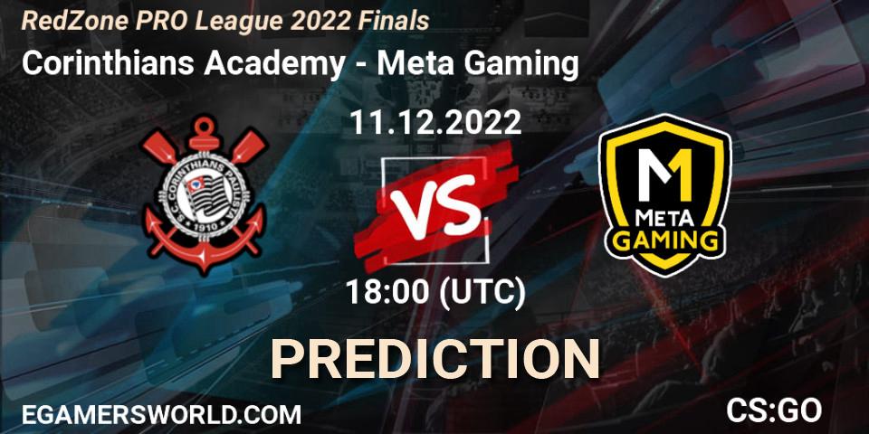 Pronóstico Corinthians Academy - Meta Gaming Brasil. 11.12.22, CS2 (CS:GO), RedZone PRO League 2022 Finals