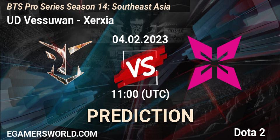 Pronóstico UD Vessuwan - Xerxia. 04.02.23, Dota 2, BTS Pro Series Season 14: Southeast Asia