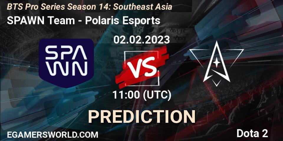 Pronóstico SPAWN Team - Polaris Esports. 02.02.23, Dota 2, BTS Pro Series Season 14: Southeast Asia