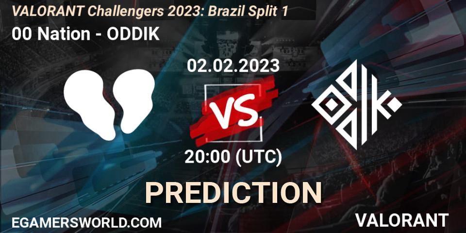 Pronóstico 00 Nation - ODDIK. 02.02.23, VALORANT, VALORANT Challengers 2023: Brazil Split 1