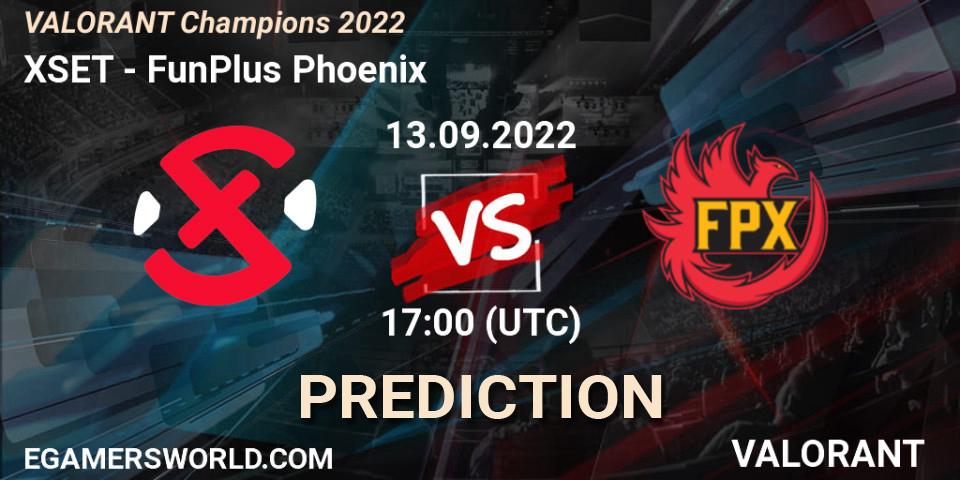 Pronóstico XSET - FunPlus Phoenix. 13.09.22, VALORANT, VALORANT Champions 2022