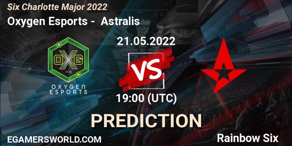 Pronóstico Oxygen Esports - Astralis. 21.05.22, Rainbow Six, Six Charlotte Major 2022