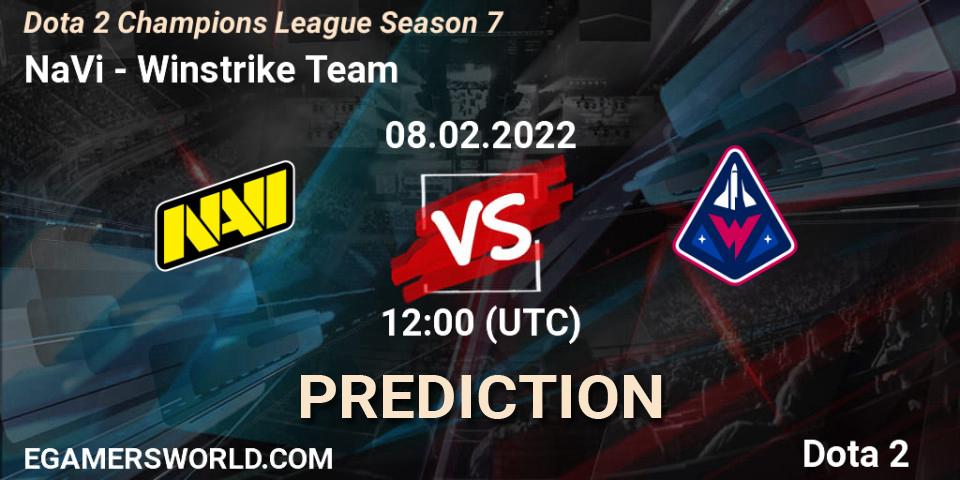 Pronóstico NaVi - Winstrike Team. 08.02.22, Dota 2, Dota 2 Champions League 2022 Season 7