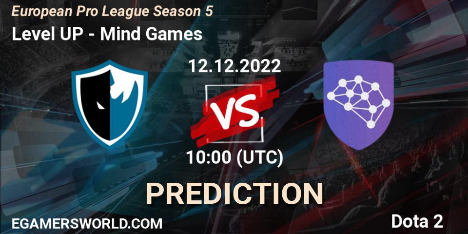 Pronóstico Level UP - Mind Games. 12.12.22, Dota 2, European Pro League Season 5