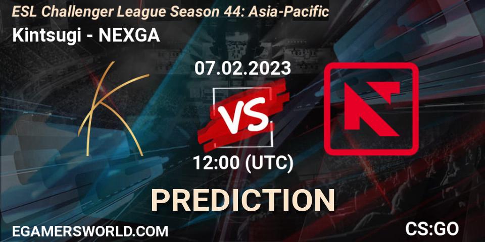 Pronóstico Kintsugi - NEXGA. 10.02.23, CS2 (CS:GO), ESL Challenger League Season 44: Asia-Pacific