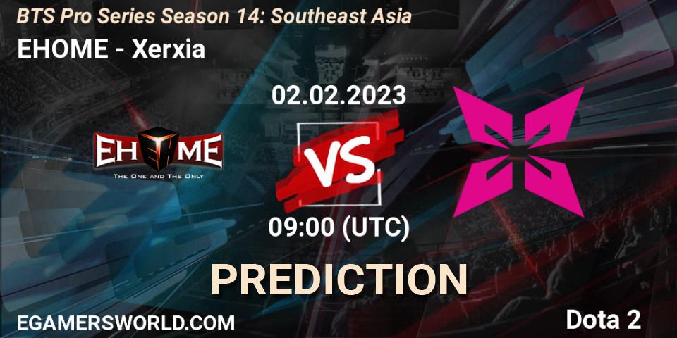 Pronóstico EHOME - Xerxia. 02.02.23, Dota 2, BTS Pro Series Season 14: Southeast Asia