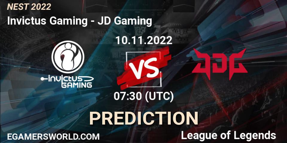 Pronóstico Invictus Gaming - JD Gaming. 10.11.22, LoL, NEST 2022